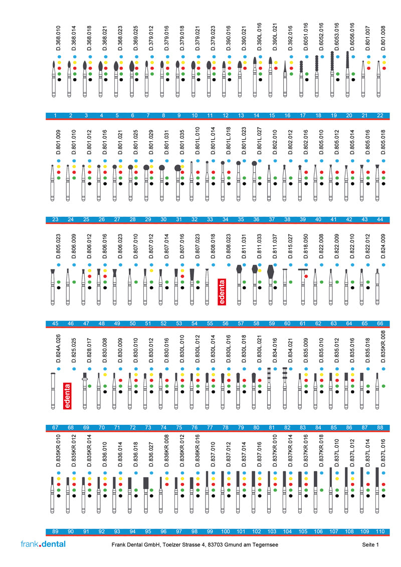 Collection folder Diamond & Extraction Carbide Drills